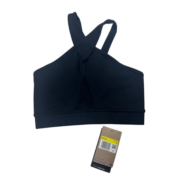 Nike Womens Swoosh Training Bra Black Crossback Support Activewear Sz Small NEW - Picture 1 of 6